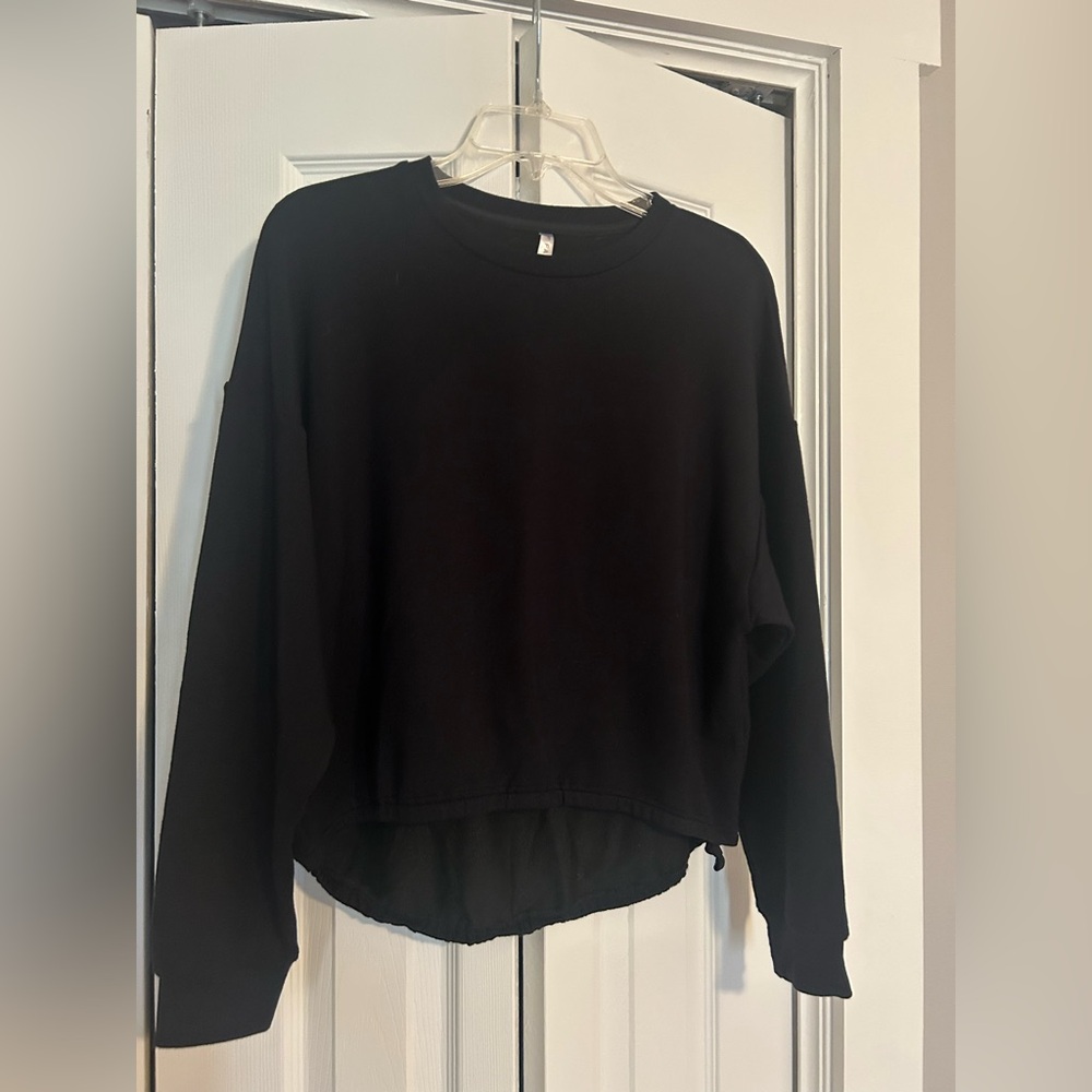 Fabletics Black Cinched Pullover